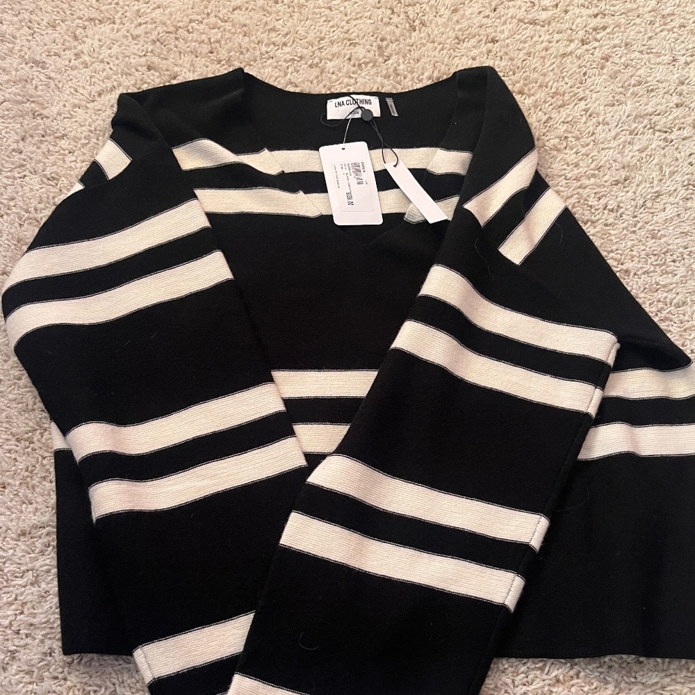 LNA NWT Luca Striped Sweater